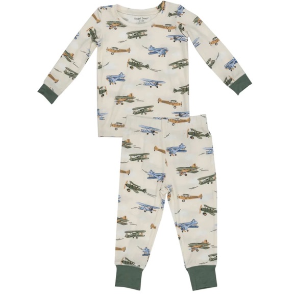 Angel Dear Other - Angel dear vintage airplane loungewear 2pc set